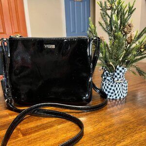 Kate Spade New York Black Patent Leather Crossbody Bag Purse